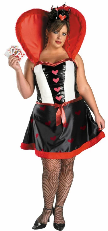Queen Of Hearts Plus Adult Costume 1 Queen Of Hearts Plus Adult Costume