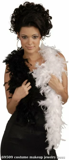 Black & White Adult Feather Boa 1 Black & White Adult Feather Boa