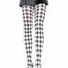 Black And White Diamond Tights