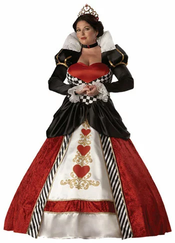 Adult Plus Size Queen Of Hearts Costume 1 Adult Plus Size Queen Of Hearts Costume