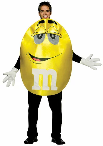 Adult Yellow M&M Costume 1 Adult Yellow M&M Costume
