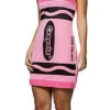 Sexy Pink Crayon Dress