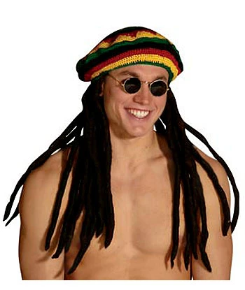 Rasta Hat With Dreadlocks 1 Rasta Hat With Dreadlocks