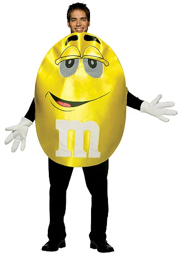 Adult Yellow M&M Costume 1 Adult Yellow M&M Costume